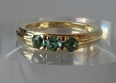 Smaragdring aus 750er Gold, Größe 51, Gewicht: 4,8g