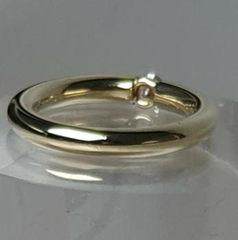 Preview: Diamant Solitärring aus 585er Gold mit Brillant 0.20 ct., Größe 52, Gewicht: 6,7g
