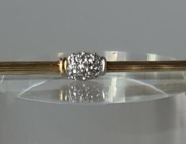 Vintage: Diamant Stabbrosche aus 585er Gold, Gewicht: 2,8g