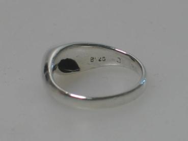 Preview: Ring aus 925er Sterlingsilber mit grünem Schmuckstein, Größe 49, Gewicht: 3,5g