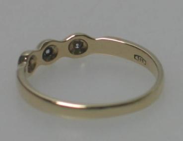 Diamantring 0.15 ct. aus 585er Gelbgold, Größe 55 Gewicht: 2,0g