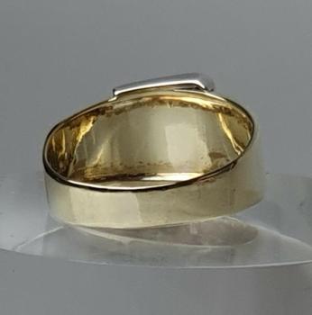 Preview: Ring "Gürtel" aus 585er Gold mit 3 Diamanten 0.03 ct. , Größe 52, Gewicht: 3,4g