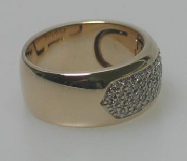 Preview: Christ Diamantring mit 99 Diamanten, 0.60 ct., 585er Gelbgold, Größe 56, Gewicht: 12,4g