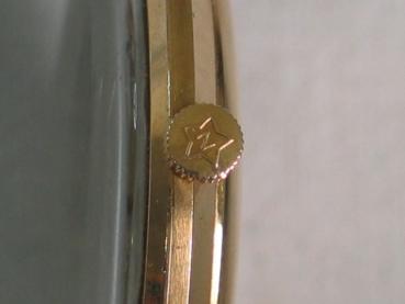 Zenith 1200, Herren Armbanduhr, 750er Gelbgold mit Lederband - Gewicht: ca. 37,6 g