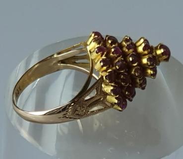 Thai Prinzess Pink Sapphire mit 2.6 ct. aus 900er Gold, Größe 54, Gewicht: 5,9g