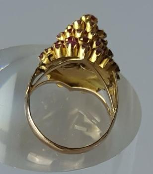 Thai Prinzess Pink Sapphire mit 2.6 ct. aus 900er Gold, Größe 54, Gewicht: 5,9g