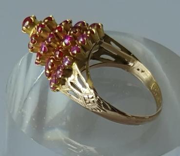 Thai Prinzess Pink Sapphire mit 2.6 ct. aus 900er Gold, Größe 54, Gewicht: 5,9g