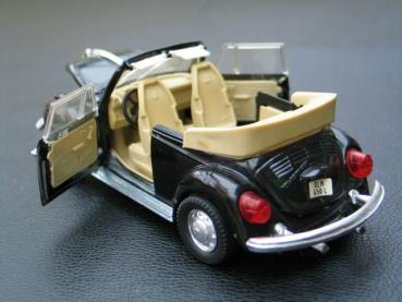 Preview: Polistil Volkswagen VW Käfer 1303 Cabrio, S220, schwarz, 1:25