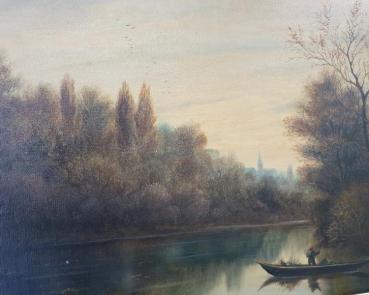 Preview: Ölgemälde "Flußlandschaft" Horst Baumgart, mit Zertifikat Schätzpreis 1.000,- EUR