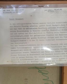 Ölgemälde "Flußlandschaft" Horst Baumgart, mit Zertifikat Schätzpreis 1.000,- EUR