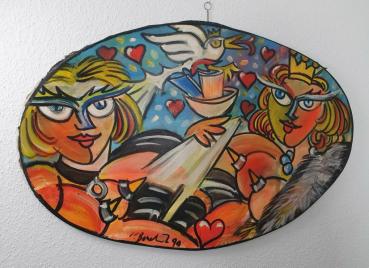 Christophe-Emmanuel Bouchet, Öl auf Leinwand