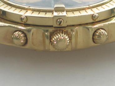 Breitling Chronomat, 750er Gold mit Lederband, Ref. 81950