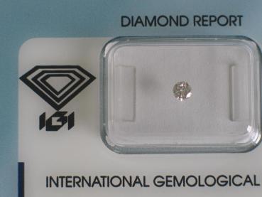 Diamant im Brillantschliff 0.14 ct / SI2 / G / Good / mit IGI Report