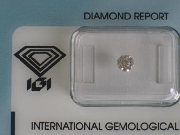 Diamant im Brillantschliff 0.35 ct/ SI2/ I/ Excellent / VG / VG / mit IGI Report