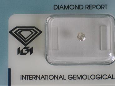 Diamant im Brillantschliff 0.20 ct / I2 / G / G / G / G / mit IGI Report