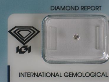 Diamant im Brillantschliff 0.09 ct / VS1 / F / Fair / mit IGI Report
