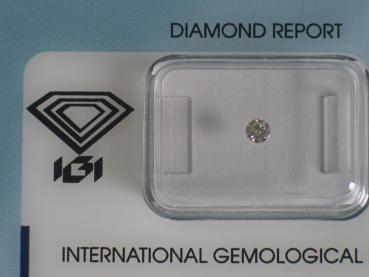 Diamant im Brillantschliff 0.11 ct / VS2 / H / Good / mit IGI Report