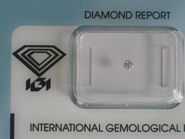 Diamant im Brillantschliff 0.06 ct / VS1 / F / Fair / mit IGI Report