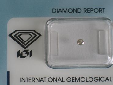 Diamant im Brillantschliff 0.07 ct / VS1 / I / Fair / mit IGI Report
