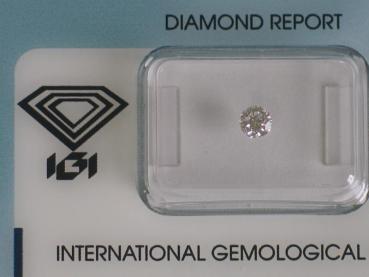 Diamant im Brillantschliff 0.27 ct/ VS2/ D/ VG/ VG/ G/ mit IGI Report