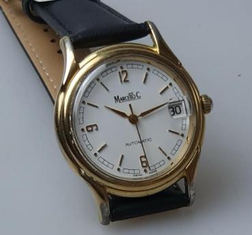 Marcello C Automatik Armbanduhr mit Glasboden und Lederband