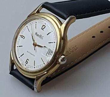 Marcello C Automatik Armbanduhr mit Glasboden und Lederband