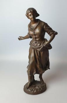 Bronzeskulptur "La Semeuse" von Èmile Bruchon (1806-1895)
