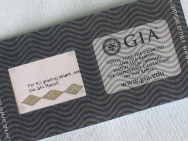 Preview: Diamant im Brillantschliff "G" 0.52 ct / VS2 mit GIA Report, Laser Inscription Registry