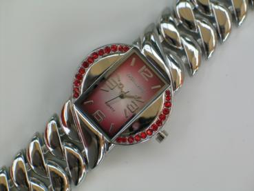Excellanc Damenuhr mit Metallarmband, silberfarben