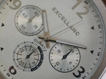 Preview: Excellanc Herrenuhr mit Band aus Kunstleder, braun, Chronolook