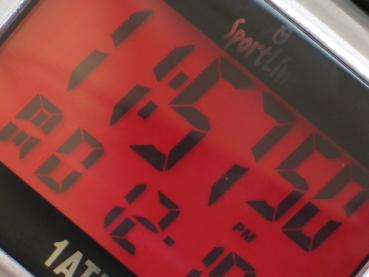 Preview: Sportline Herrenuhr mit Lederband schwarz