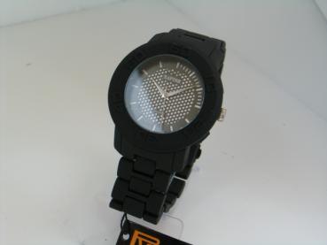 Raptor Herrenuhr mit Metallarmband, massiv, schwer, Modell: Schwarz