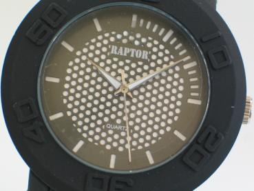 Preview: Raptor Herrenuhr mit Metallarmband, massiv, schwer, Modell: Schwarz