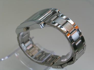 Excellanc: Klassische  Herrenarmbanduhr mit Metallarmband, rechteckig