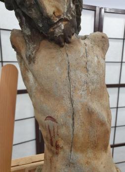 Holzskulptur "Jesus Christus" 18. Jh. Große Holzbildhauerei