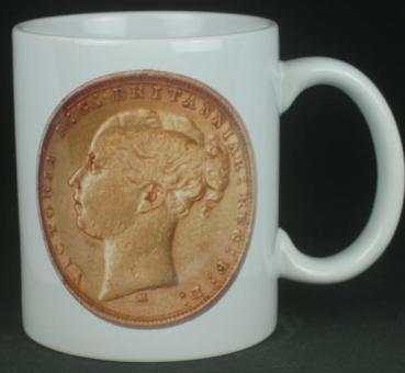 "Sovereign Victoria" Kaffeebecher delgrey, 11 fl oz. Keramik weiß