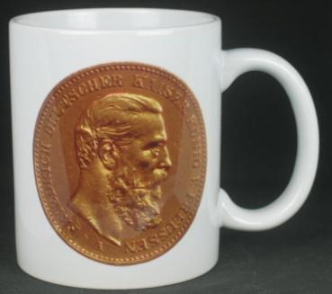 "Friedrich II" Kaffeebecher delgrey, 11 fl oz. Keramik weiß