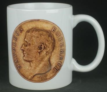 "Napoleon Bonaparte" Kaffeebecher delgrey, 11 fl oz. Keramik weiß