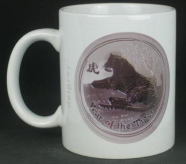 Preview: "Year of the Tiger" Kaffeebecher delgrey, 11 fl oz. Keramik weiß