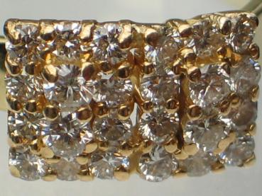 Preview: Eleganter Diamantring mit 0.84 ct. aus 585er Gelbgold, Größe 59, Gewicht: 6,1g