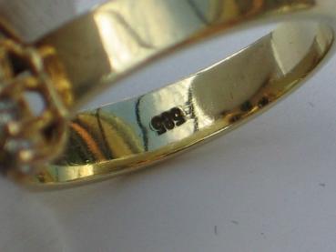 Eleganter Diamantring mit 0.84 ct. aus 585er Gelbgold, Größe 59, Gewicht: 6,1g