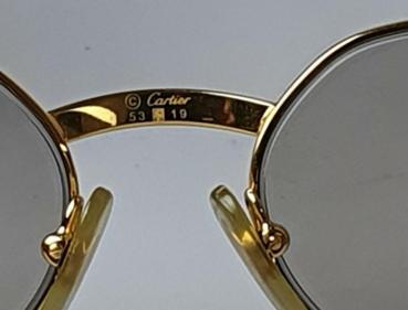 Cartier Sonnenbrille oval mit Weitsichtgläsern, vergoldet, mit Cartier Brillenetui