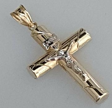Anhänger "Jesus am Kreuz" aus 585er Gelbgold, Gewicht: 1,5g