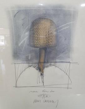 3x Farbzeichnungen betitelt, im Rahmen, unbekannter Künstler - Schätzpreis 1.080,- EUR