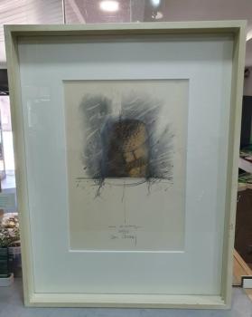 3x Farbzeichnungen betitelt, im Rahmen, unbekannter Künstler - Schätzpreis 1.080,- EUR