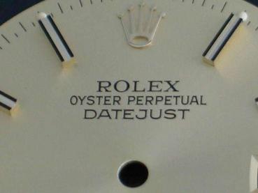 Original goldfarbenes Zifferblatt für Rolex Herren Datejust 36 mm in Alubox