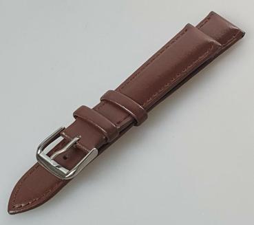 Leder Uhrenband dunkelbraun, Stegbreite: 12 mm