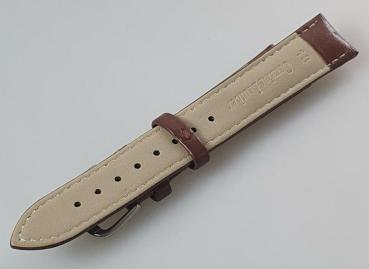 Preview: Leder Uhrenband dunkelbraun, Stegbreite: 12 mm