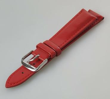 Leder Uhrenband rot, Stegbreite: 12 mm