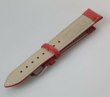 Preview: Leder Uhrenband rot, Stegbreite: 12 mm
